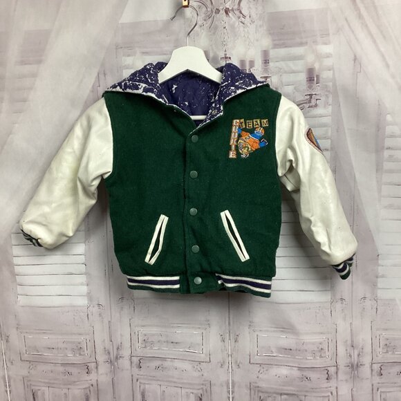 Vintage Y2K Sesame Street Cookie Monster Varsity Jacket Snap Front 5T - Picture 14 of 14